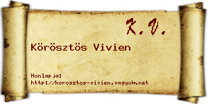 Körösztös Vivien névjegykártya