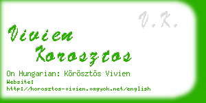vivien korosztos business card