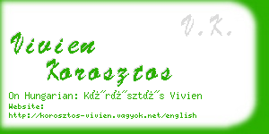 vivien korosztos business card